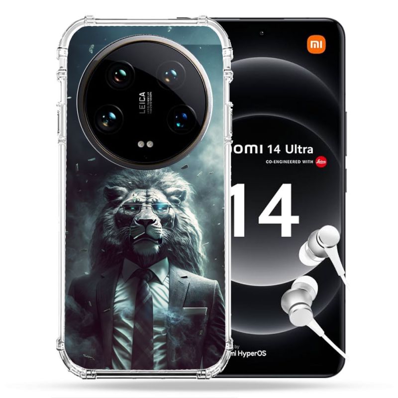 Coque Renforcée Pour Xiaomi 14 Ultra Animal Lion Business