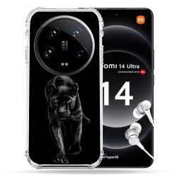 Coque Renforcée Pour Xiaomi 14 Ultra Animal Panthère Noire