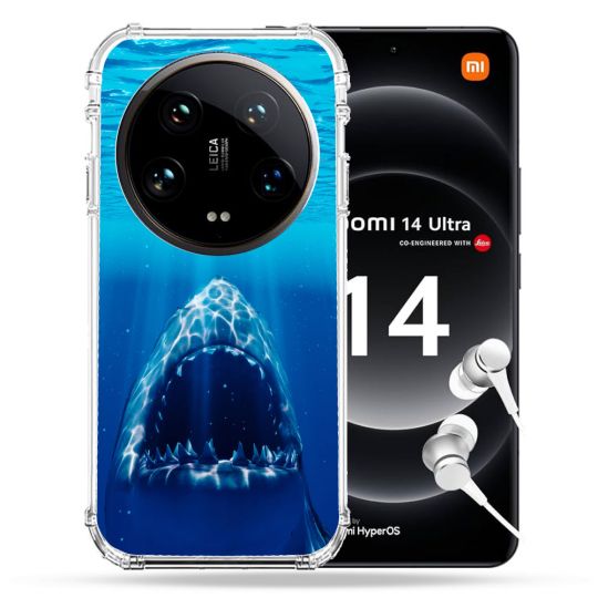 Coque Renforcée Pour Xiaomi 14 Ultra Animal Requin Dent
