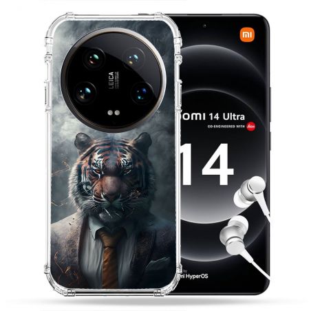 Coque Renforcée Pour Xiaomi 14 Ultra Animal Tigre Business