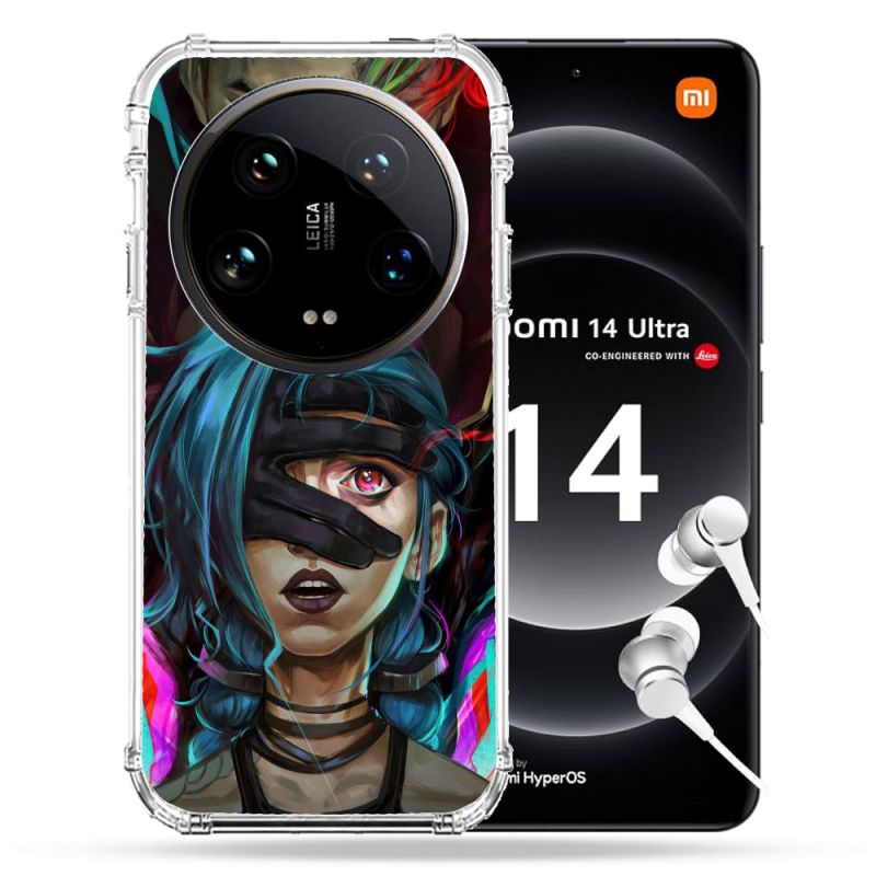 Coque Renforcée Pour Xiaomi 14 Ultra Arcane Jinx Bleu