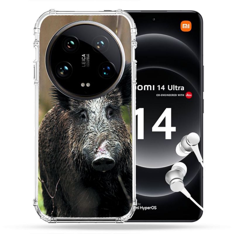Coque Renforcée Pour Xiaomi 14 Ultra Chasse Sanglier bois