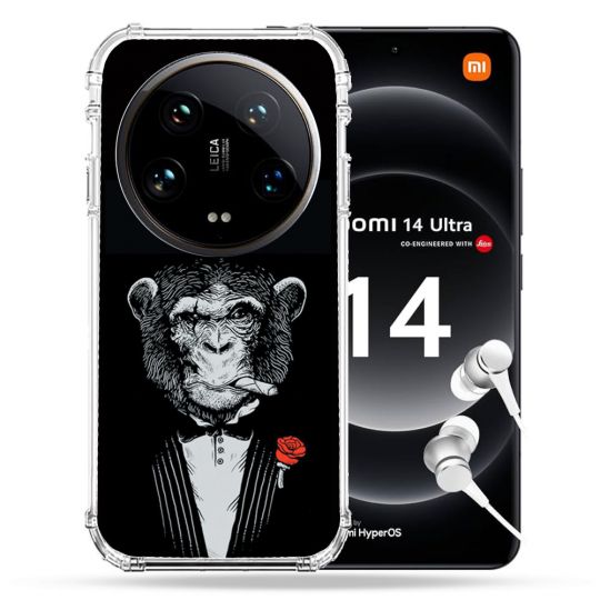 Coque Renforcée Pour Xiaomi 14 Ultra Decale Singe Mafia