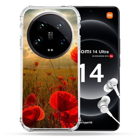 Coque Renforcée Pour Xiaomi 14 Ultra Fleur Coquelicot