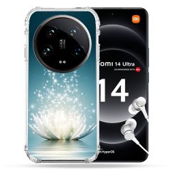 Coque Renforcée Pour Xiaomi 14 Ultra Fleur Lotus Blanc