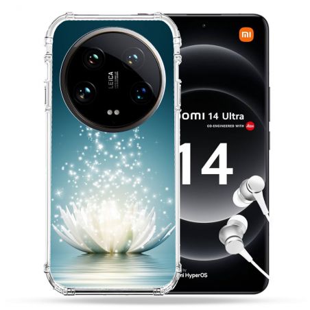 Coque Renforcée Pour Xiaomi 14 Ultra Fleur Lotus Blanc