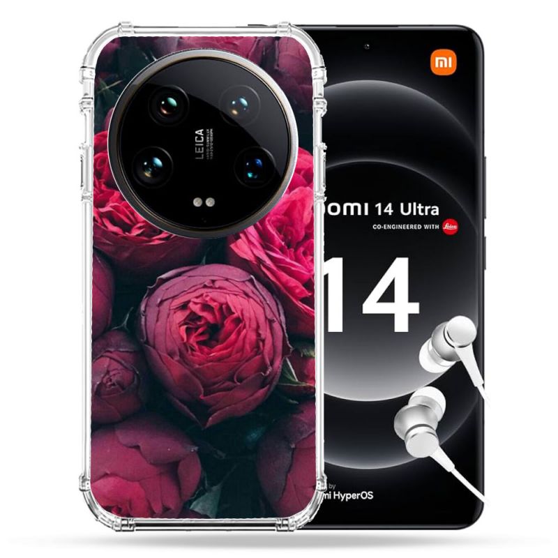 Coque Renforcée Pour Xiaomi 14 Ultra Fleur Pivoine