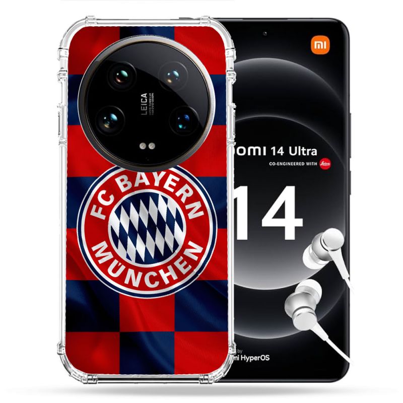 Coque Renforcée Pour Xiaomi 14 Ultra Foot Bayern Munich Carreaux