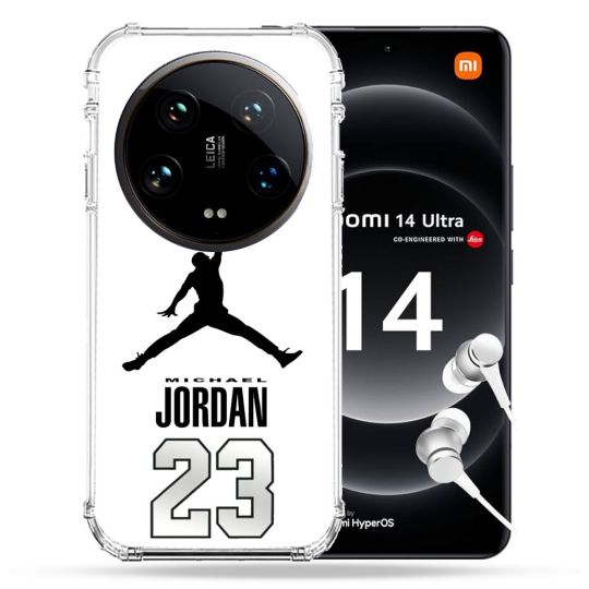 Coque Renforcée Pour Xiaomi 14 Ultra Jordan 23 Blanc