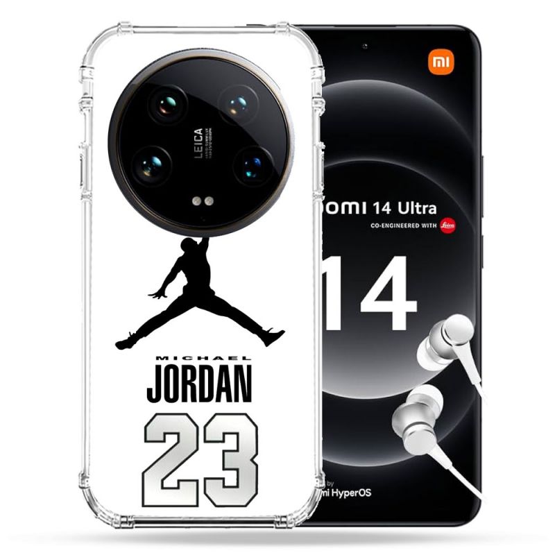 Coque Renforcée Pour Xiaomi 14 Ultra Jordan 23 Blanc