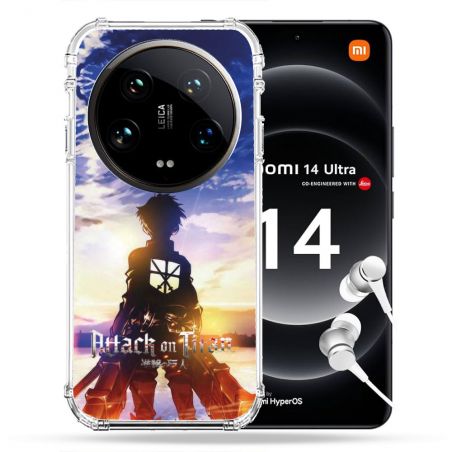 Coque Renforcée Pour Xiaomi 14 Ultra Manga Attaque Titans Soleil