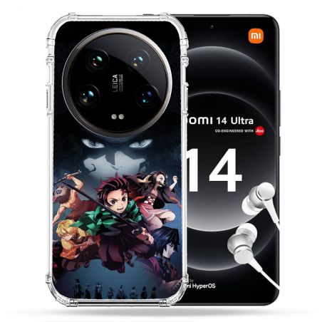 Coque Renforcée Pour Xiaomi 14 Ultra Manga Demon Slayer Noir