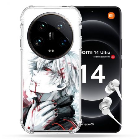 Coque Renforcée Pour Xiaomi 14 Ultra Manga Tokyo Ghoul Kaneki Blanc