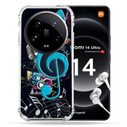 Coque Renforcée Pour Xiaomi 14 Ultra Musique Cle Sol Bleu