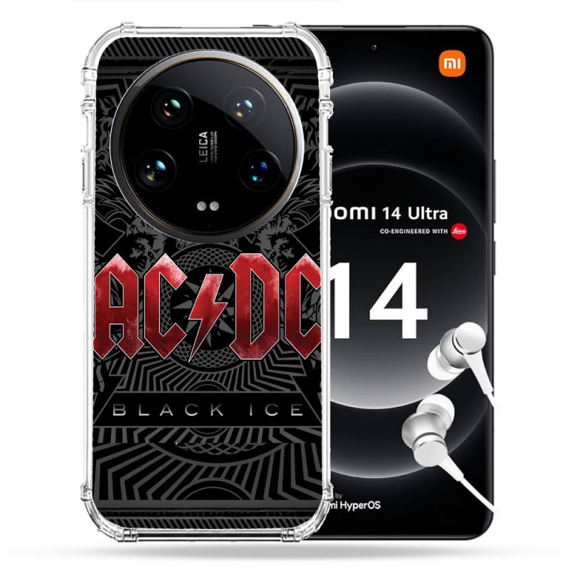 Coque Renforcée Pour Xiaomi 14 Ultra Musique Rock ACDC Rouge