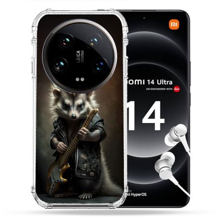 Coque Renforcée Pour Xiaomi 14 Ultra Musique Rock Herisson