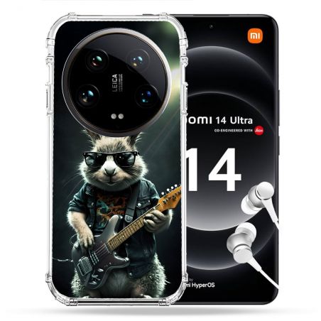 Coque Renforcée Pour Xiaomi 14 Ultra Musique Rock Lapin