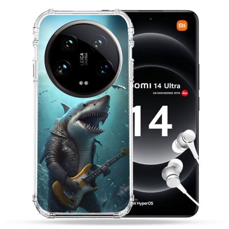 Coque Renforcée Pour Xiaomi 14 Ultra Musique Rock Requin