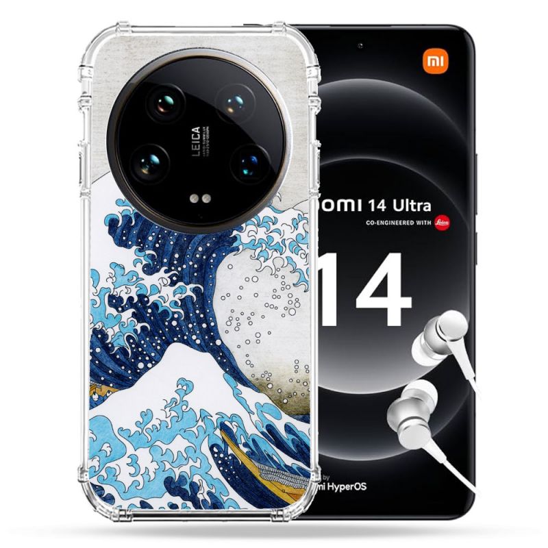 Coque Renforcée Pour Xiaomi 14 Ultra Peinture La Grande Vague