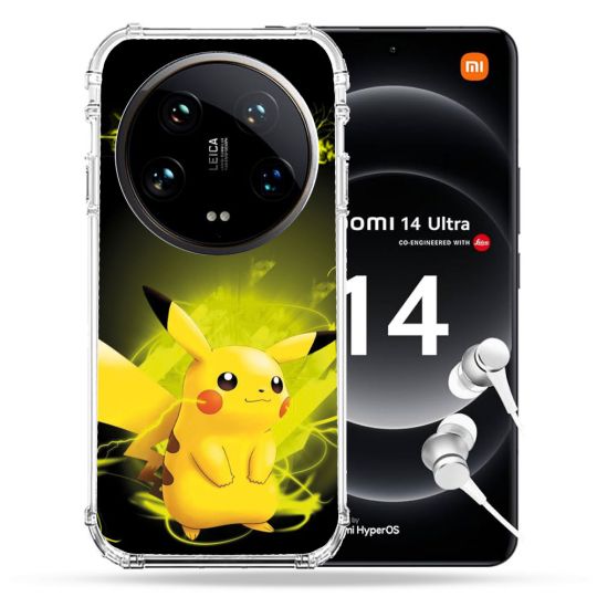 Coque Renforcée Pour Xiaomi 14 Ultra Pokemon Pikachu Eclair