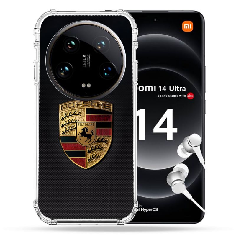 Coque Renforcée Pour Xiaomi 14 Ultra Porsche Carbone