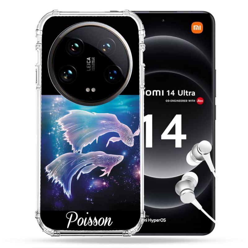 Coque Renforcée Pour Xiaomi 14 Ultra Signe Zodiaque 2 Poisson