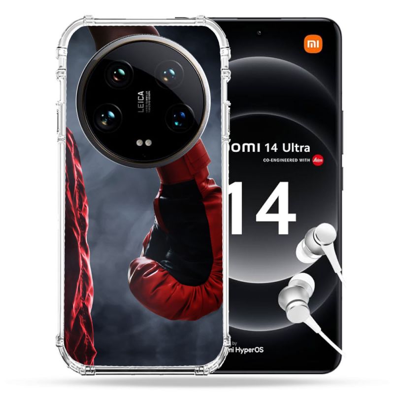 Coque Renforcée Pour Xiaomi 14 Ultra Sport Boxe Gant Rouge