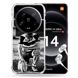 Coque Renforcée Pour Xiaomi 14 Ultra Sport Rugby Noir Blanc