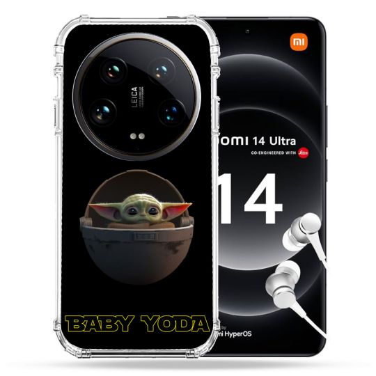 Coque Renforcée Pour Xiaomi 14 Ultra Star Wars - Yoda bebe noir