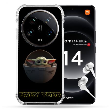 Coque Renforcée Pour Xiaomi 14 Ultra Star Wars - Yoda bebe noir