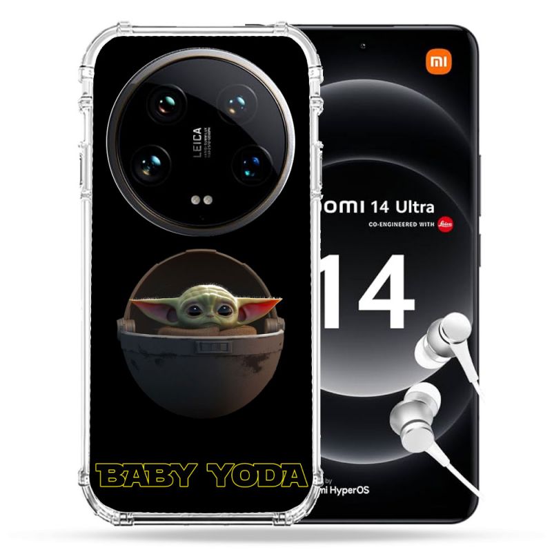 Coque Renforcée Pour Xiaomi 14 Ultra Star Wars - Yoda bebe noir