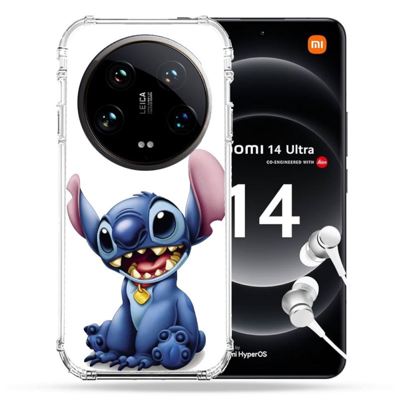 Coque Renforcée Pour Xiaomi 14 Ultra Stitch Blanc