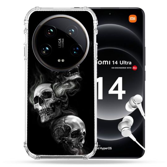 Coque Renforcée Pour Xiaomi 14 Ultra Tete de Mort Triple