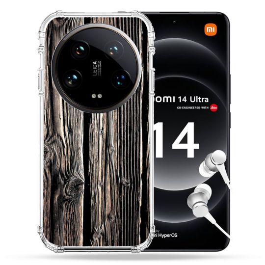 Coque Renforcée Pour Xiaomi 14 Ultra Texture Bois
