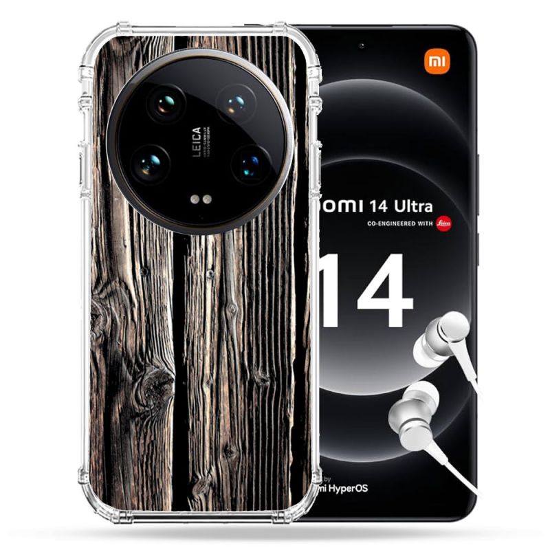 Coque Renforcée Pour Xiaomi 14 Ultra Texture Bois