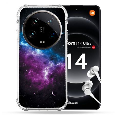 Coque Renforcée Pour Xiaomi 14 Ultra Univers Bleu Violet