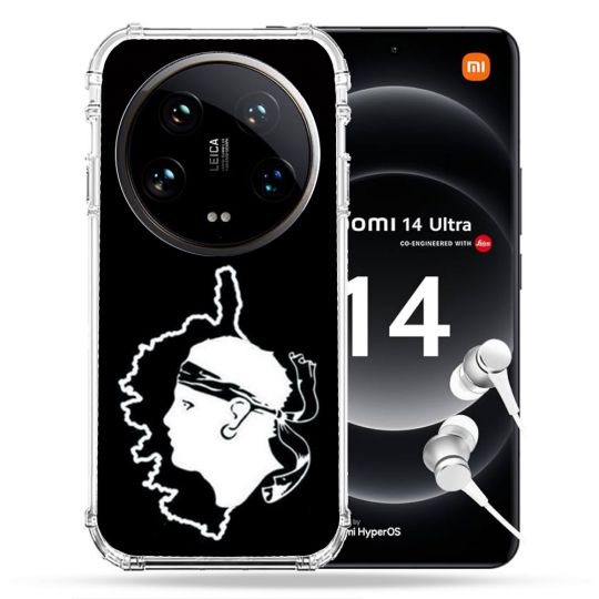 Coque Renforcée Pour Xiaomi 14 Ultra Voyage Corse Noir