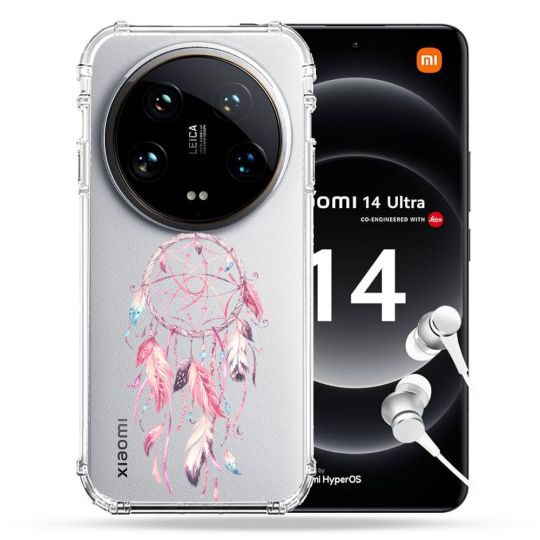 Coque Renforcée Transparente Pour Xiaomi 14 Ultra Attrape Reve Rose