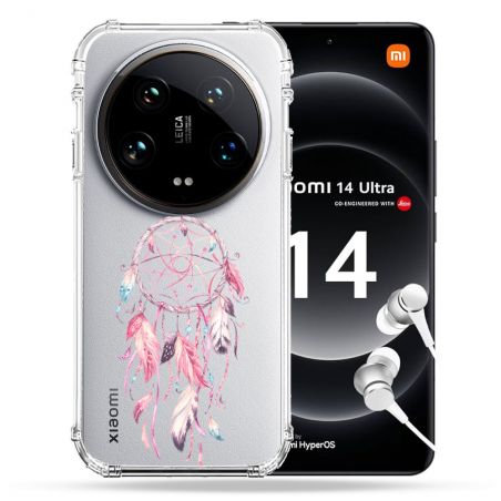 Coque Renforcée Transparente Pour Xiaomi 14 Ultra Attrape Reve Rose