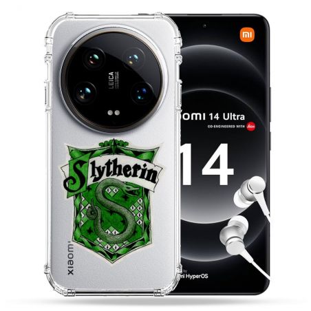 Coque Renforcée Transparente Pour Xiaomi 14 Ultra Harry Potter Slytherin
