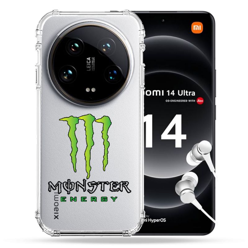 Coque Renforcée Transparente Pour Xiaomi 14 Ultra Monster Energy
