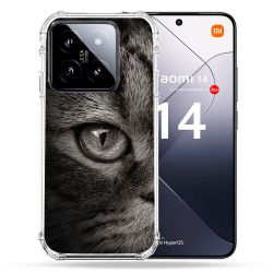 Coque Renforcée Pour Xiaomi 14 Animal Chat Gris