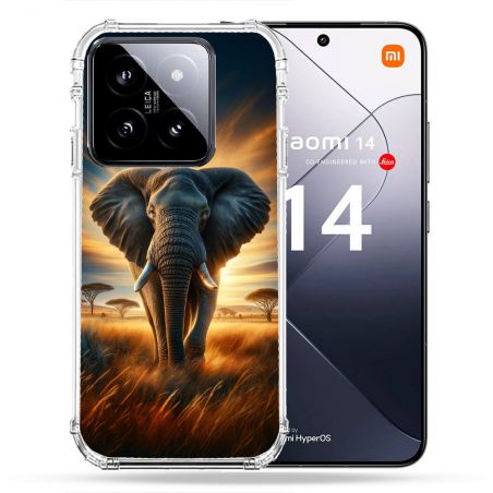 Coque Renforcée Pour Xiaomi 14 Animal Elephant Savane