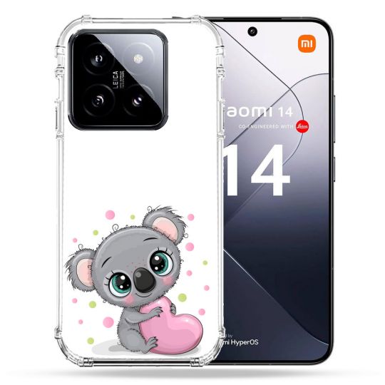 Coque Renforcée Pour Xiaomi 14 Animal Koala Cœur