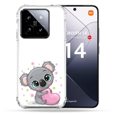 Coque Renforcée Pour Xiaomi 14 Animal Koala Cœur