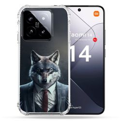 Coque Renforcée Pour Xiaomi 14 Animal Loup Business