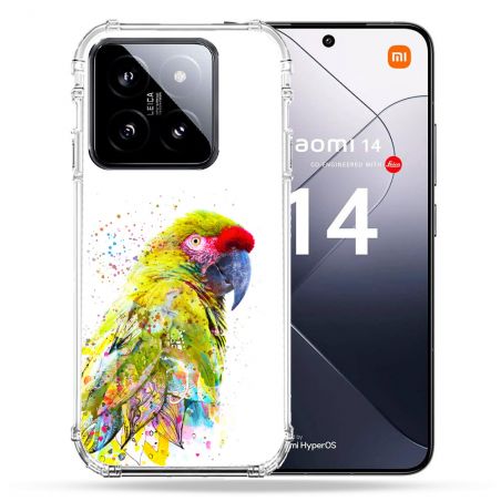Coque Renforcée Pour Xiaomi 14 Animal Perroquet Jaune