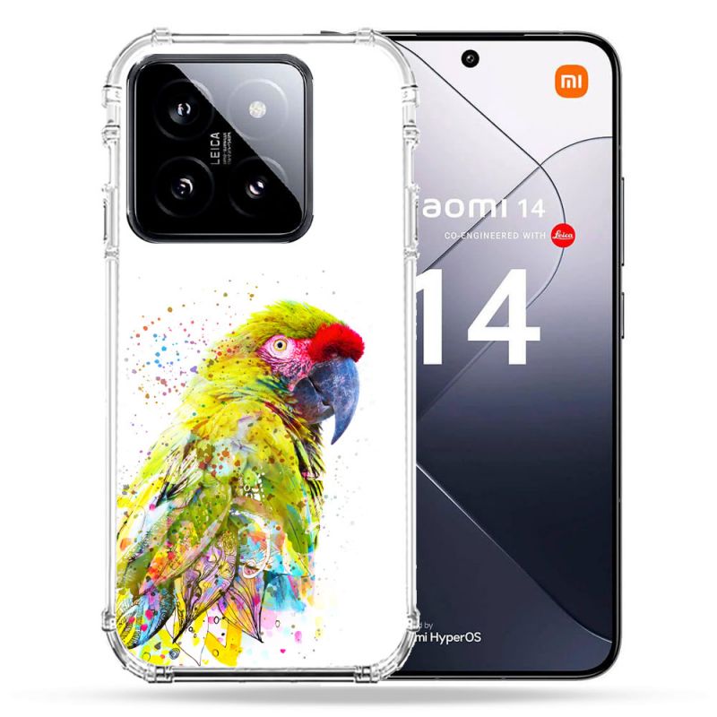 Coque Renforcée Pour Xiaomi 14 Animal Perroquet Jaune