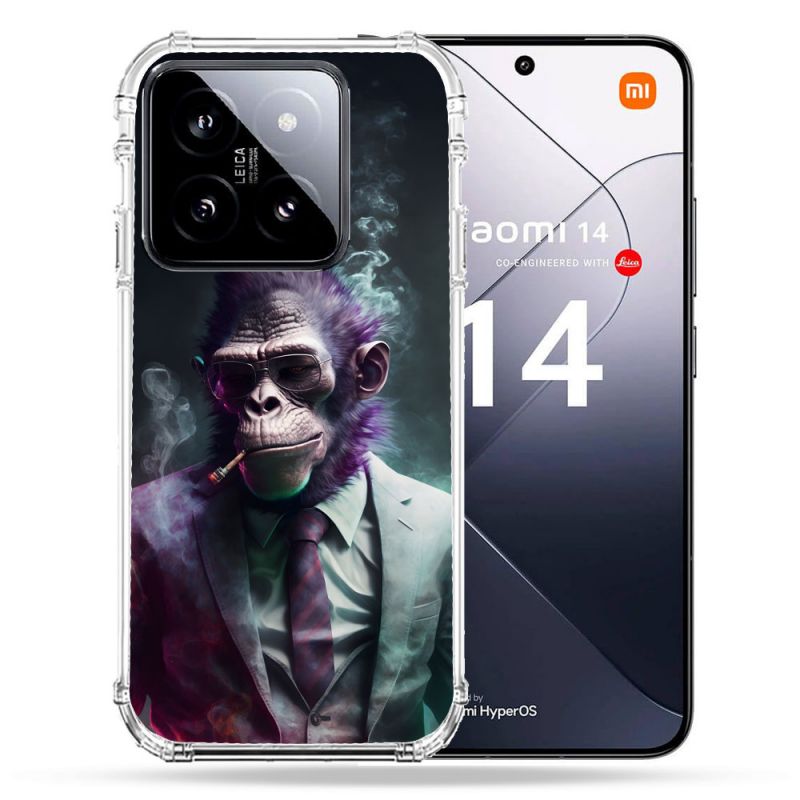 Coque Renforcée Pour Xiaomi 14 Animal Singe Business
