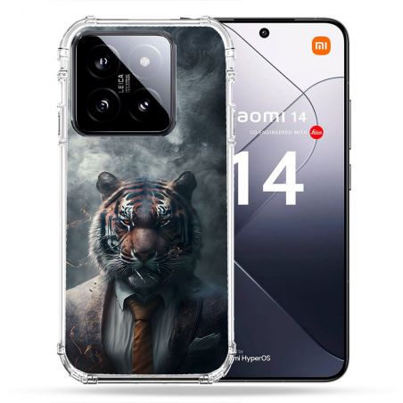 Coque Renforcée Pour Xiaomi 14 Animal Tigre Business